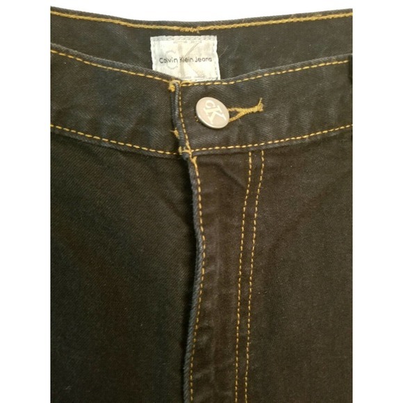Calvin Klein Denim Regular Skinny Women's Jeans Black overdye Size 14‎ 34X30 - Picture 4 of 6